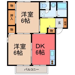 サンハウスＢ棟の物件間取画像